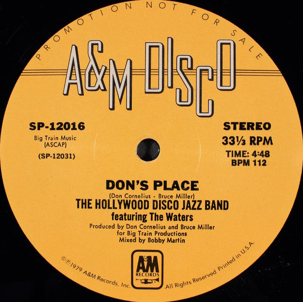 Hollywood Disco Jazz Band Featuring The Waters : Don's Place (12", Promo)