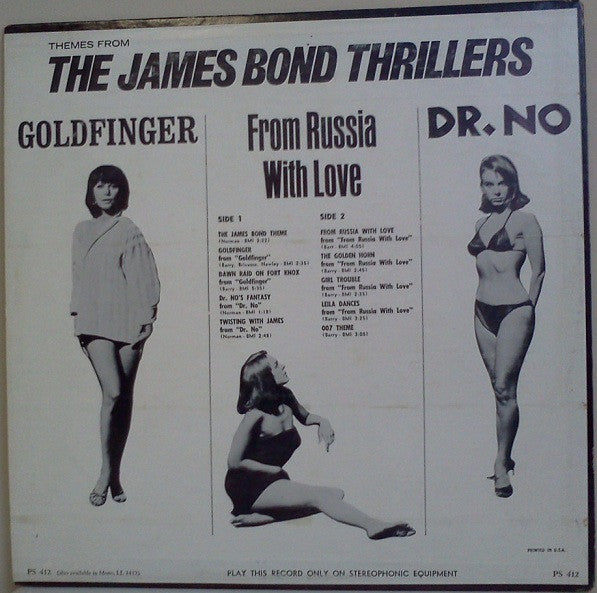 The Roland Shaw Orchestra : Themes From The James Bond Thrillers (LP, Album)