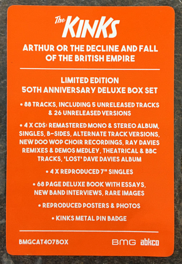 The Kinks : Arthur Or The Decline And Fall Of The British Empire (Box, Ltd, 50t + CD, RE, RM + CD, Mono, RE, RM + CD)