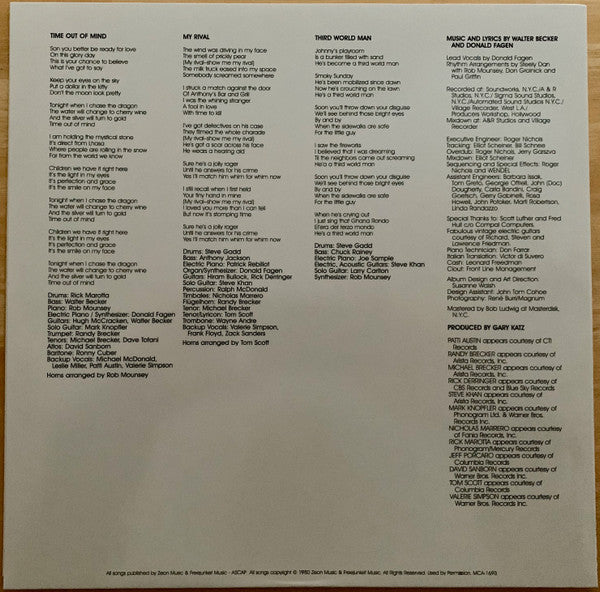 Steely Dan : Gaucho (LP, Album, RE, RP)