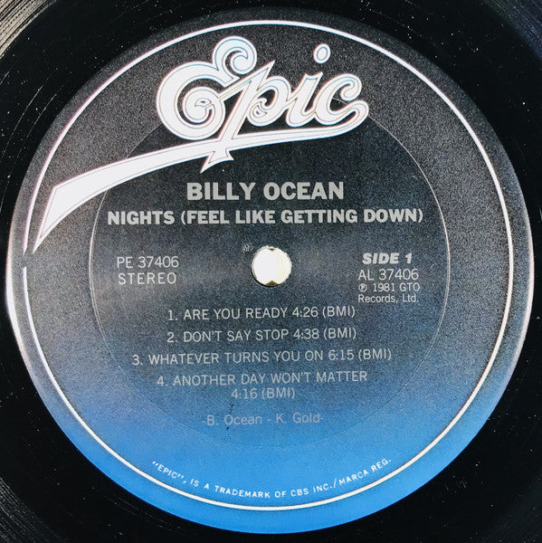 Billy Ocean : Nights (Feel Like Getting Down) (LP, Album)