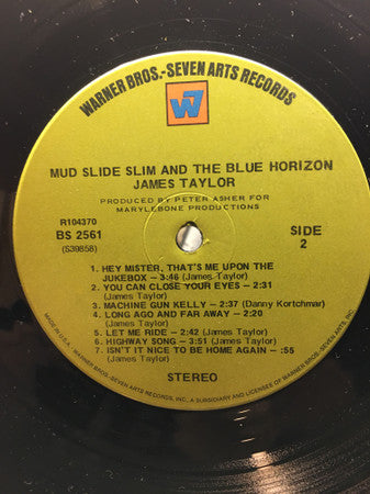 James Taylor (2) : Mud Slide Slim and The Blue Horizon (LP, Album, Club, RCA)
