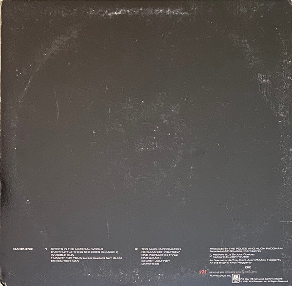 The Police : Ghost In The Machine (LP, Album, Club,  Pi)