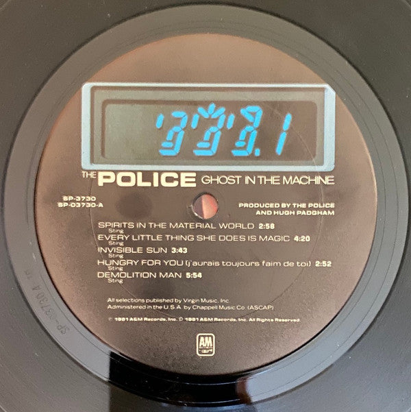 The Police : Ghost In The Machine (LP, Album, Club,  Pi)