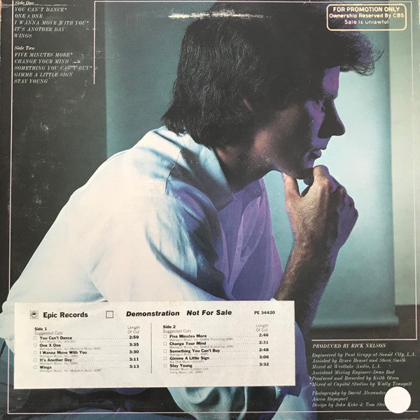 Ricky Nelson (2) : Intakes (LP, Album, Promo, San)