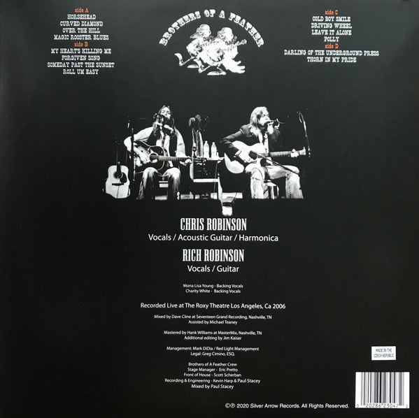 Brothers Of A Feather Featuring Chris* & Rich Robinson : Live At The Roxy (2xLP, Album, RE)