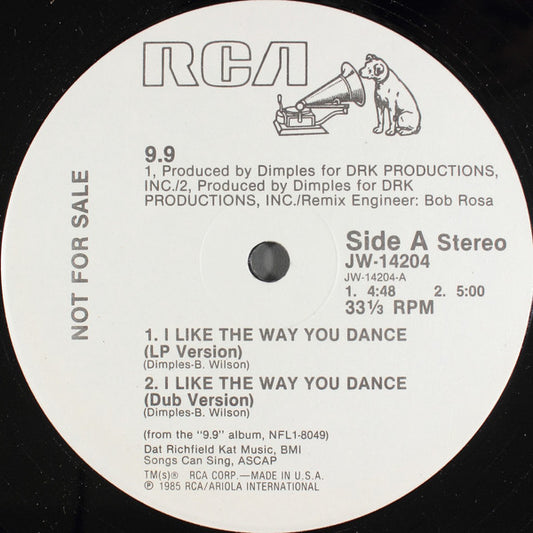 9.9 : I Like The Way You Dance (12", Promo)