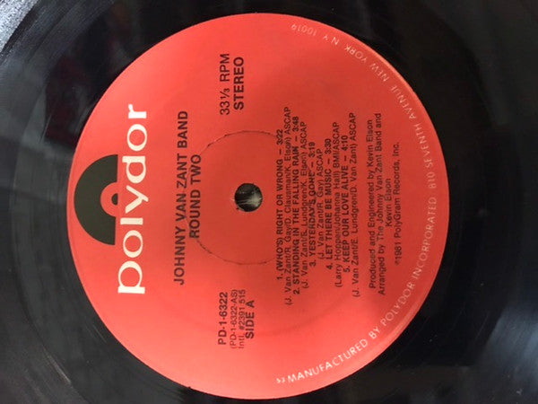 Johnny Van Zant Band : Round Two (LP, Album, Hau)