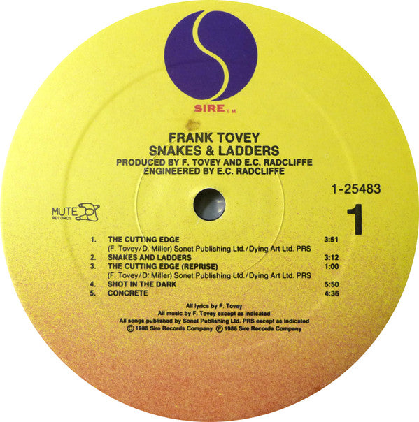 Frank Tovey : Snakes & Ladders (LP, Album, SRC)