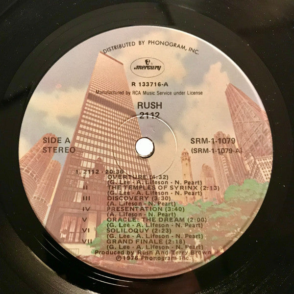 Rush : 2112 (LP, Album, Club, RCA)