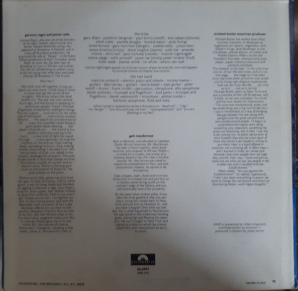 Various : Fresh Hair (LP, Gat)