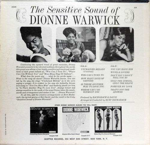 Dionne Warwick : The Sensitive Sound Of Dionne Warwick (LP, Album)