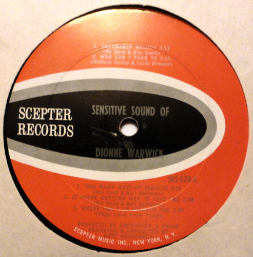 Dionne Warwick : The Sensitive Sound Of Dionne Warwick (LP, Album)