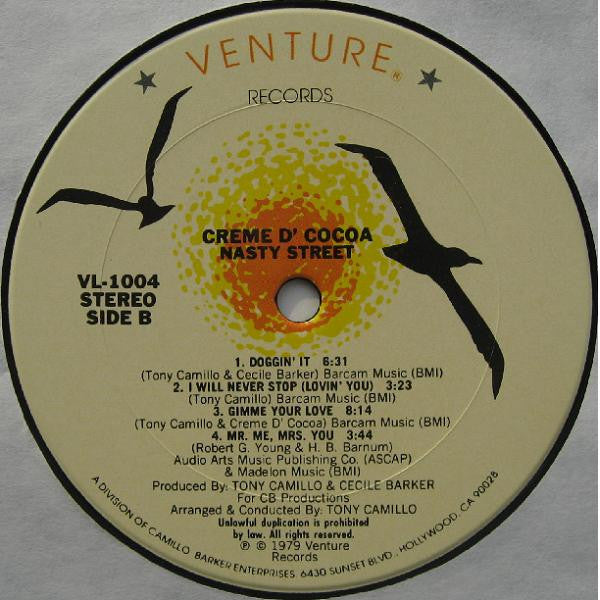Creme D'Cocoa : Nasty Street (LP, Album)