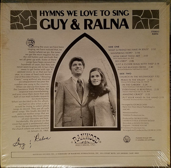 Guy & Ralna : Hymns We Love To Sing (LP, Album)