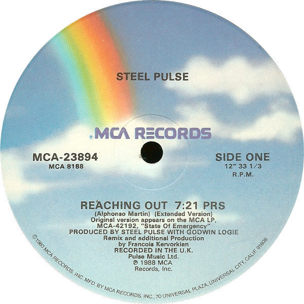 Steel Pulse : Reaching Out (12", Single)