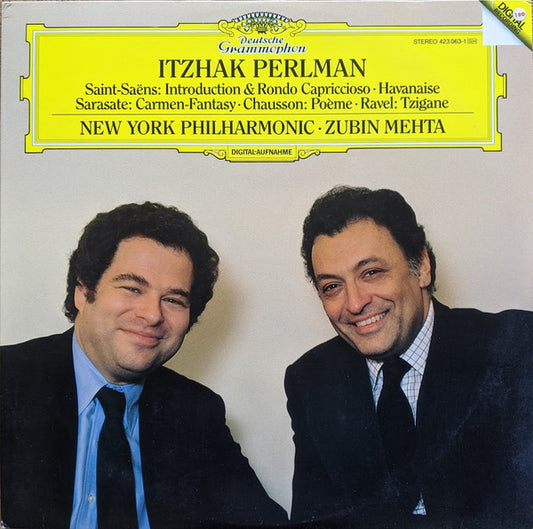 Camille Saint-Saëns, Pablo de Sarasate, Ernest Chausson, Maurice Ravel, Itzhak Perlman, New York Philharmonic, Zubin Mehta : Introduction & Rondo Capriccioso • Havanaise • Carmen-Fantasy • Poème • Tzigane (LP, Club)
