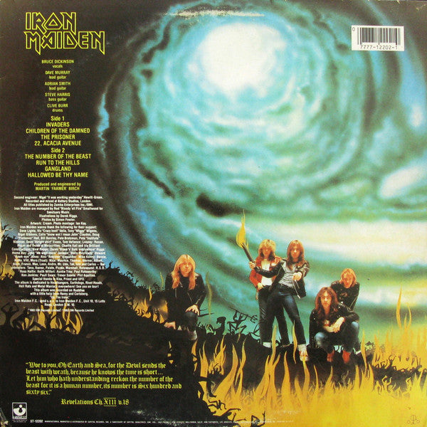 Iron Maiden : The Number Of The Beast (LP, Album, Win)