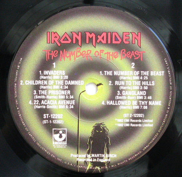 Iron Maiden : The Number Of The Beast (LP, Album, Win)
