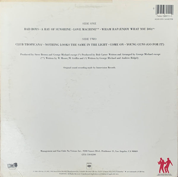 Wham! U.K.* : Fantastic (LP, Album, Car)