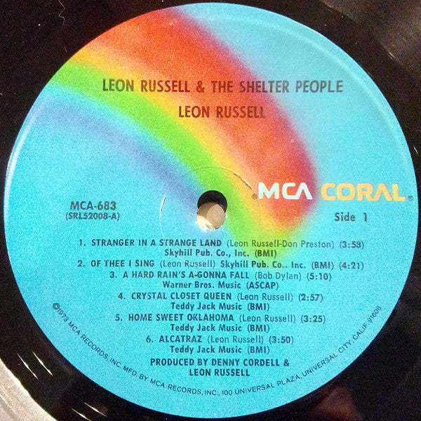 Leon Russell : Leon Russell & The Shelter People (LP, Album, RE, MCA)