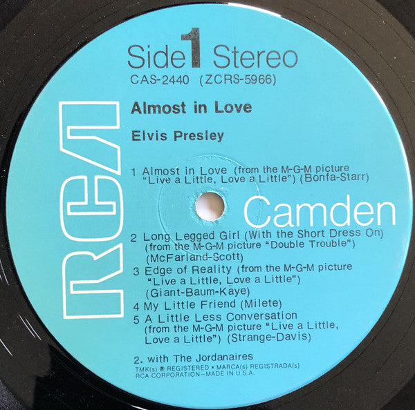 Elvis Presley : Almost In Love (LP, Comp, Ind)
