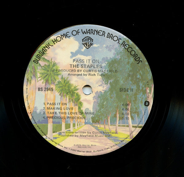 The Staples : Pass It On (LP, Album, Jac)