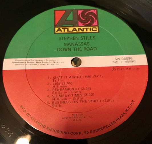 Stephen Stills & Manassas : Down The Road (LP, Album, Club)