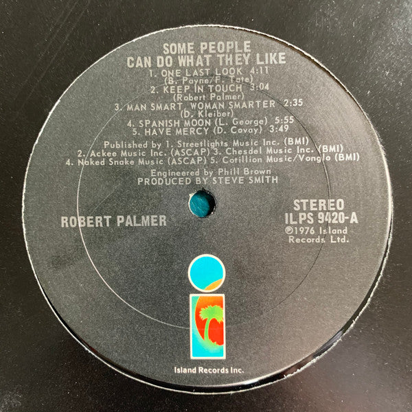 Robert Palmer : Some People Can Do What They Like  (LP, Album, Pit)