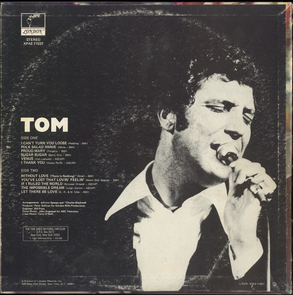 Tom Jones : Tom (LP, Album, SON)
