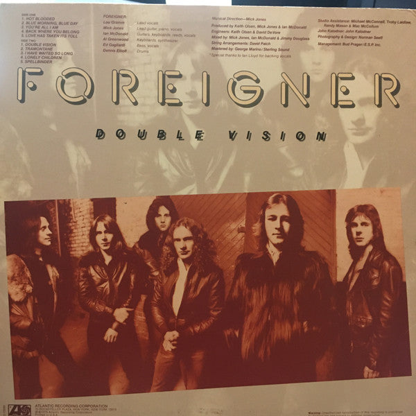 Foreigner : Double Vision (LP, Album, RI)