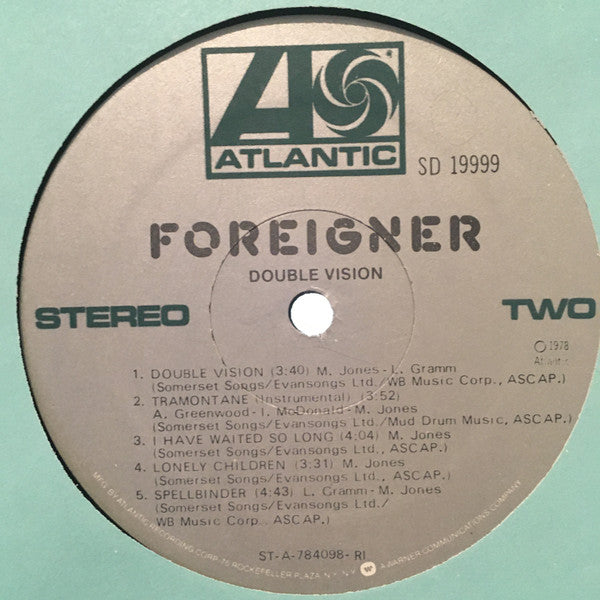 Foreigner : Double Vision (LP, Album, RI)