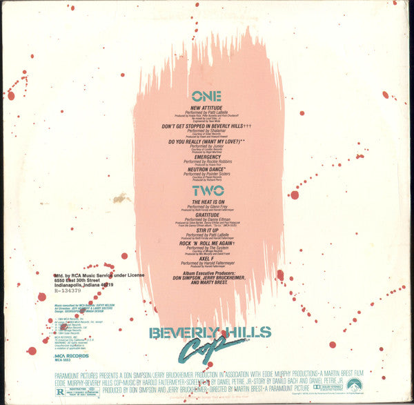 Various : Beverly Hills Cop (Music From The Motion Picture Soundtrack) (LP, Comp, Club, RCA)