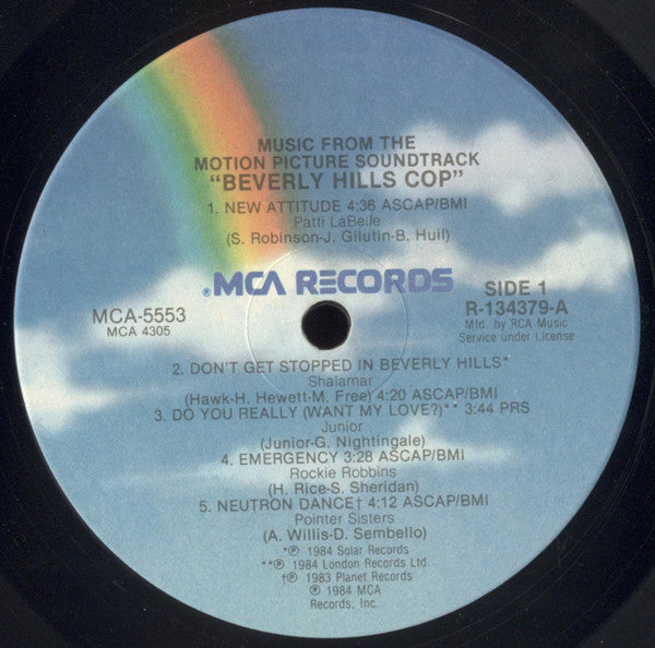 Various : Beverly Hills Cop (Music From The Motion Picture Soundtrack) (LP, Comp, Club, RCA)