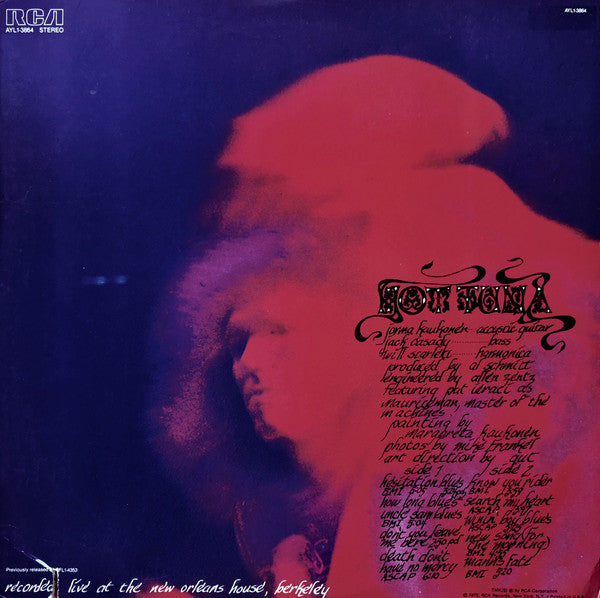 Hot Tuna : Hot Tuna (LP, Album, RE)