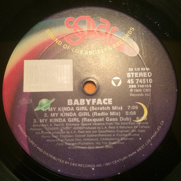 Babyface : My Kinda Girl (Special 12" Dance Mixes - Extended Play) (12", EP)