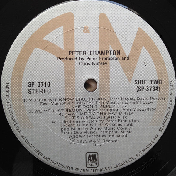 Peter Frampton : Where I Should Be (LP, Album)