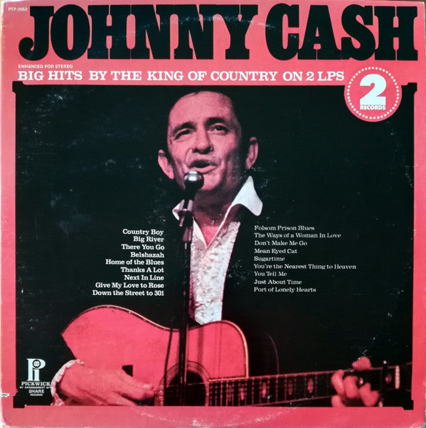 Johnny Cash : Big Hits By The King Of Country On 2 LPs (2xLP, Comp)