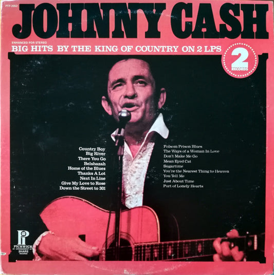 Johnny Cash : Big Hits By The King Of Country On 2 LPs (2xLP, Comp)