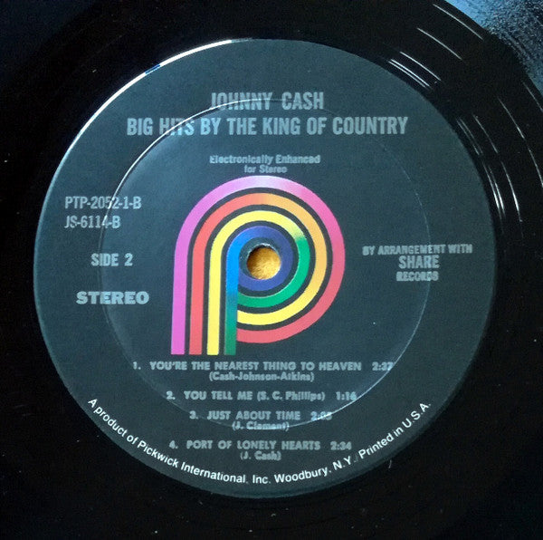 Johnny Cash : Big Hits By The King Of Country On 2 LPs (2xLP, Comp)