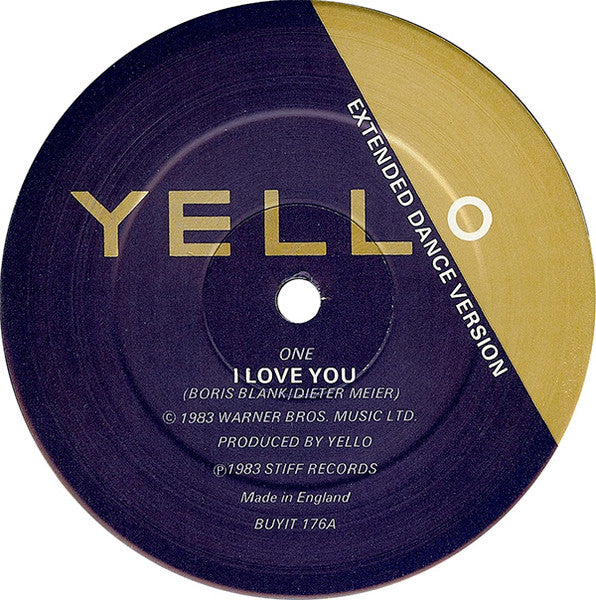 Yello : I Love You (Extended Dance Version For Ladies & Gents) (12", Single)