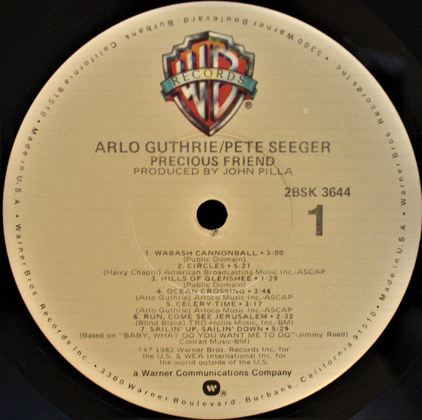 Arlo Guthrie / Pete Seeger : Precious Friend (2xLP, Album, Gat)