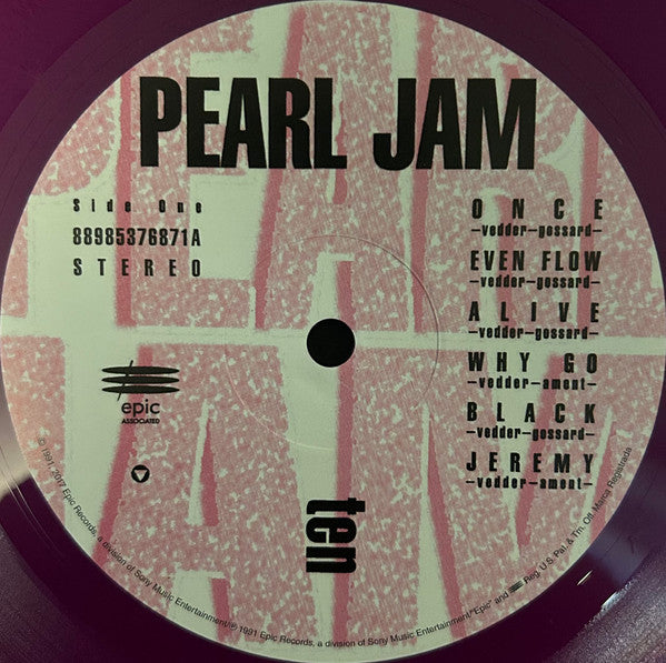 Pearl Jam : Ten (LP, Album, Ltd, RE, RP, Pur)