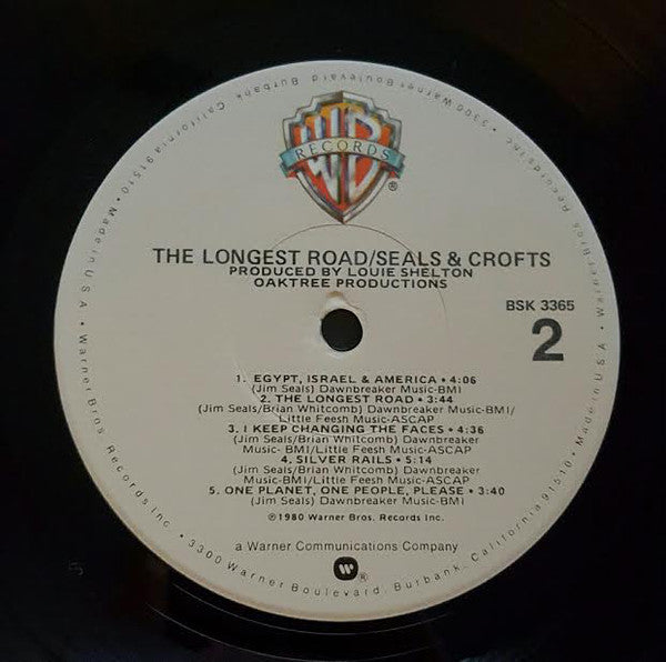 Seals & Crofts : The Longest Road (LP, Album, Jac)
