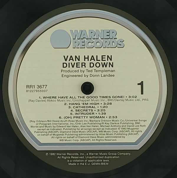 Van Halen : Diver Down (LP, Album, RE, RM)