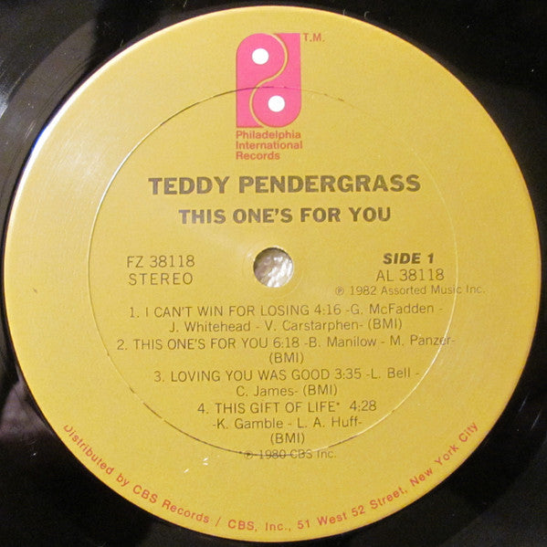 Teddy Pendergrass : This One's For You (LP, Album)