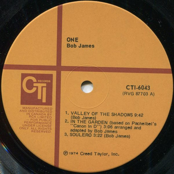 Bob James : One (LP, Album, RE, Gat)