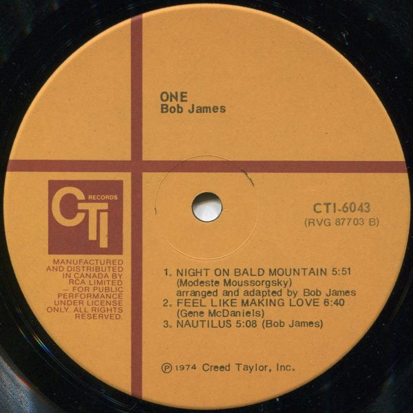 Bob James : One (LP, Album, RE, Gat)
