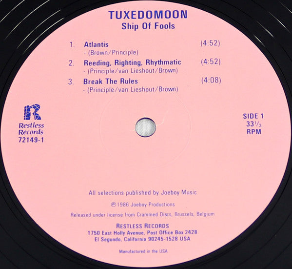 Tuxedomoon : Ship Of Fools (12", MiniAlbum)