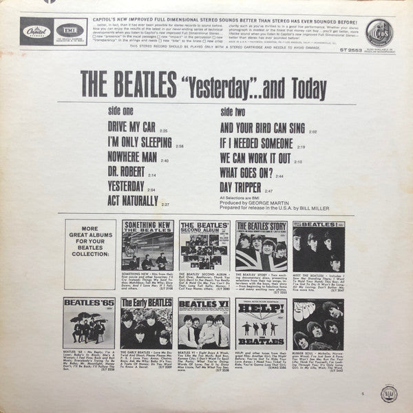The Beatles : Yesterday And Today (LP, Album, Comp, Thi)
